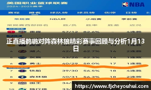 正直播鹈鹕对阵森林狼精彩赛事回顾与分析1月13日